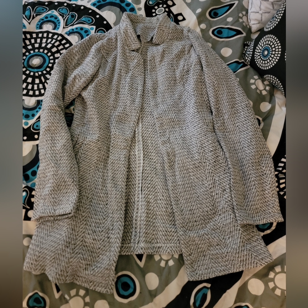 NWOT Gray Herringbone Coat